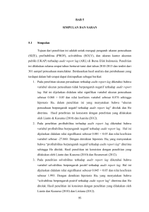 BAB 5 SIMPULAN DAN SARAN 5.1 Simpulan Tujuan dari penelitian