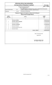 RENCANA KERJA DAN ANGGARAN Formulir