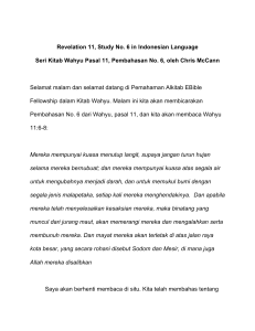 Revelation 11, Study No. 6 in Indonesian Language Seri Kitab
