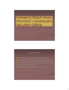 farmakoterapi pada penyakit / gangguan saluran cerna