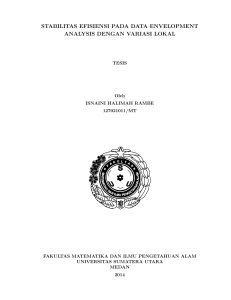 stabilitas efisiensi pada data envelopment analysis dengan variasi