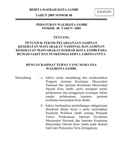 peraturan walikota jambi