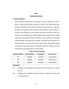 BAB 3 METODE PENELITIAN 3.1 Desain Penelitian Desain