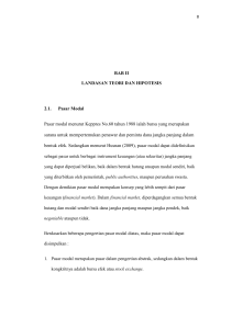 BAB II LANDASAN TEORI DAN HIPOTESIS 2.1. Pasar Modal Pasar