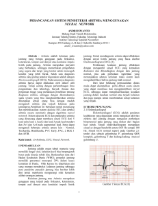 perancangan sistem pendeteksi aritmia menggunakan