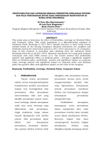 profitabilitas dan leverage sebagai prediktor kebijakan