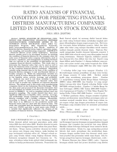 ratio analysis of financial condition for predicting financial distress