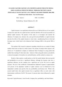 analisis faktor-faktor yang mempengaruhi struktur