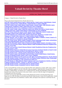 PDF Yahudi Devleti by Theodor Herzl
