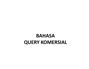 bahasa query komersial