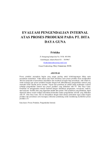 evaluasi pengendalian internal atas proses produksi pada pt. dita