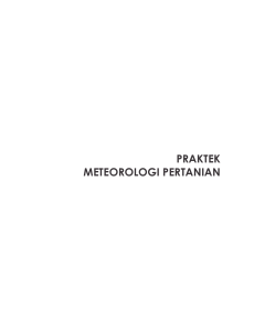 praktek meteorologi pertanian