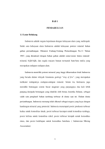 BAB 1 PENDAHULUAN 1.1 Latar Belakang Indonesia