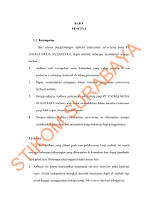 BAB V PENUTUP 1.1. Kesimpulan Dari proses pengembangan