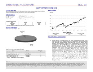 LAPORAN KINERJA BULANAN INVESTRA Oktober 2010 EQUITY