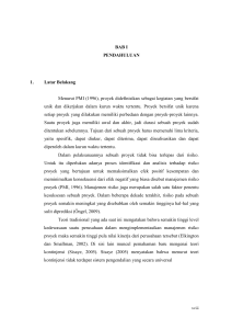 proyek didefinisikan sebagai kegiatan yang bersifat unik