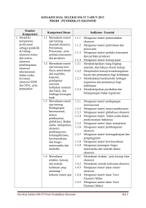 Kisi-Kisi Pendidikan Ekonomi SM