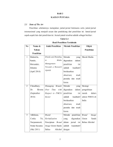 7 BAB 2 KAJIAN PUSTAKA 2.1 State of The Art