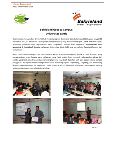 Bakrieland Goes to Campus: Universitas Bakrie