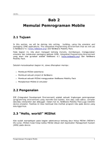 Bab 2 Memulai Pemrograman Mobile