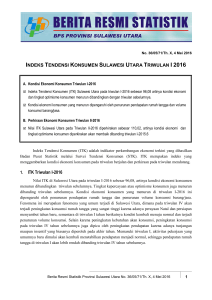 INDEKS TENDENSI KONSUMEN SULAWESI UTARA