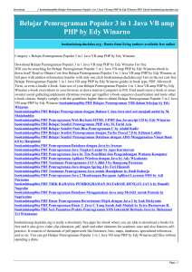 PDF bookminiaop06a Belajar Pemrograman Populer 3 in 1 Java VB