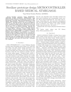 Sterilizer prototype design MICROCONTROLLER BASED MEDICAL