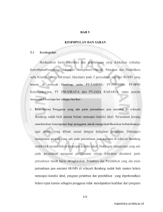 BAB V KESIMPULAN DAN SARAN 5.1 Kesimpulan Berdasarkan