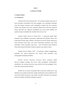 BAB 2 LANDASAN TEORI 2.1 Kajian Pustaka 2.1.1