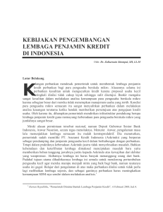 kebijakan pengembangan lembaga penjamin kredit di indonesia