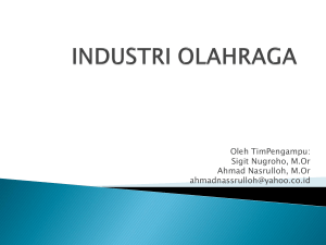 Hakikat Industri Olahraga