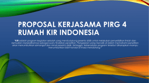 PROPOSAL KERJASAMA PIRG 4 RUMAH KIR INDONESIA