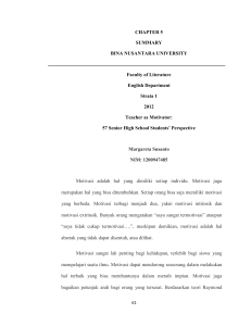 CHAPTER 5 SUMMARY BINA NUSANTARA UNIVERSITY Faculty