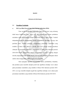 10 BAB II TINJAUAN PUSTAKA 2.1 Penelitian Terdahulu a. R.R Ayu