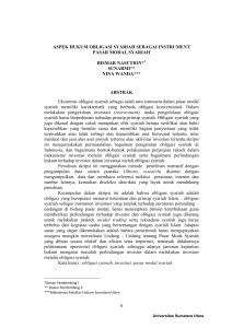 ASPEK HUKUM OBLIGASI SYARIAH SEBAGAI INSTRUMENT