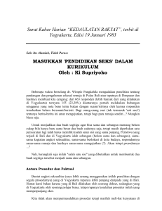 Surat Kabar Harian “KEDAULATAN RAKYAT”