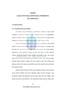 BAB III KAJIAN PUSTAKA, KERANGKA PEMIKIRAN, DAN HIPOTESA