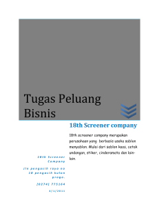 Tugas Peluang Bisnis