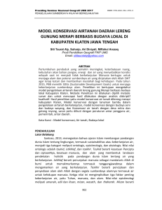 model konservasi airtanah daerah lereng gunung merapi berbasis