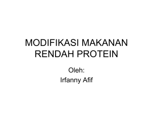 modifikasi makanan rendah protein