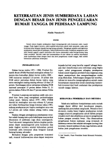 keterkaitan jenis sumberdaya lahan dengan besar dan jenis