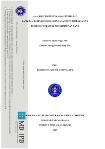analisis persepsi nasabah terhadap bank dan tabungan mega