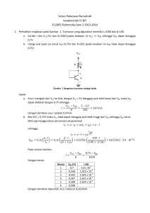 Solusi Pekerjaan Rumah #4 Karakteristik IV BJT EL2005 Elektronika