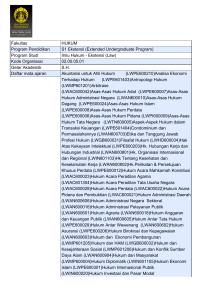 Program Studi Ilmu Hukum