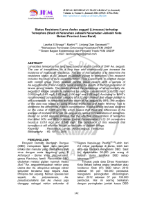 Status Resistensi Larva Aedes aegypti (Linnaeus) terhadap