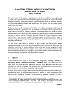 masa depan gerakan antikorupsi di indonesia