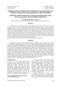 FORMULATION EFFERVESCENT POWDER OF WATER EXTRACT