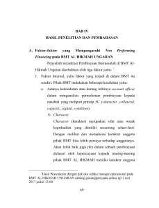 69 BAB IV HASIL PENELITIAN DAN PEMBAHASAN A. Faktor