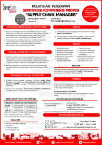 Poster Pelatihan Persiapan Sertifikasi Supply Chain Manager