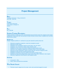 Project Management - Penyelenggara seminar | ASPRI